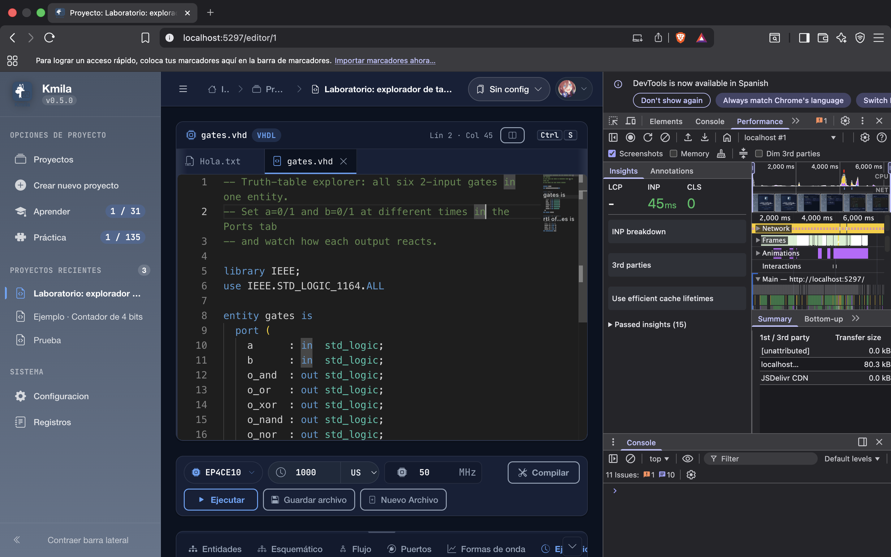 Chrome DevTools Performance